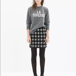 Madewell Shirttail Skirt in Buffalo Plaid, Size 4